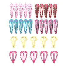 30 шт. заколки для волос Очаровательная железная коробка упакованная Милая печать Бобби заколка для волос для маленьких девочек детей