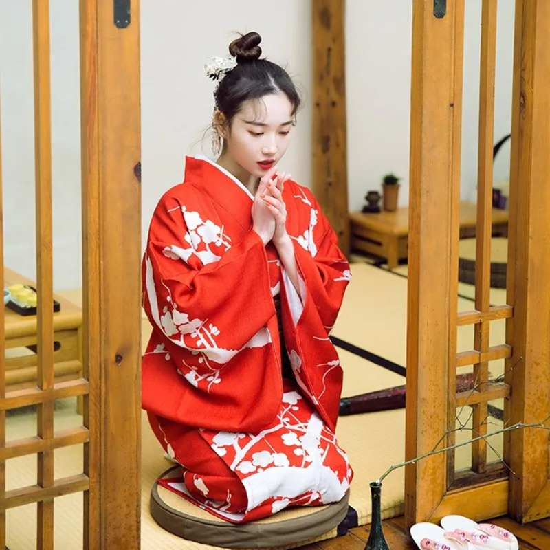 

Japanese Kimono Traditional Dress Cosplay Female Yukata Women Haori Japan Geisha Costume Butterfly Obi Kimonos Woman H9005