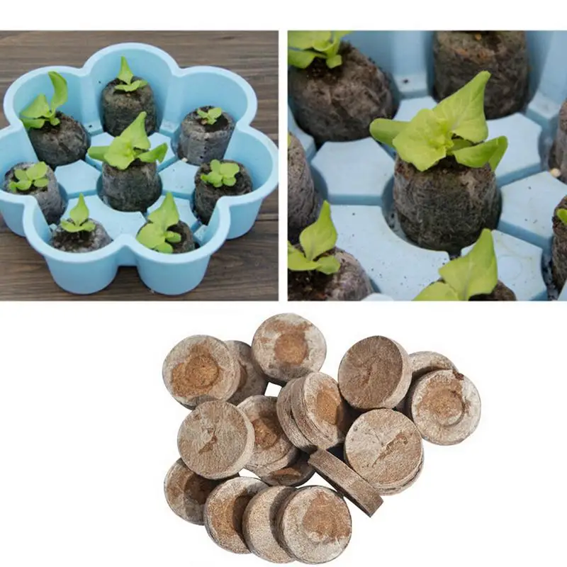 

20 PCS Per Set Seedling Block Nutrient Block Compression Compressed Peat Block Magic Soil Medium Packaged Seedling Block