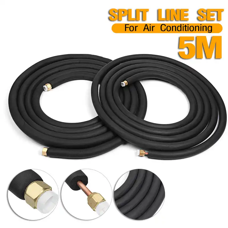 3m Air Conditioner Pair Coil Tube 1//4/" 3//8/" Insulate Copper Pipe Split Line Wire