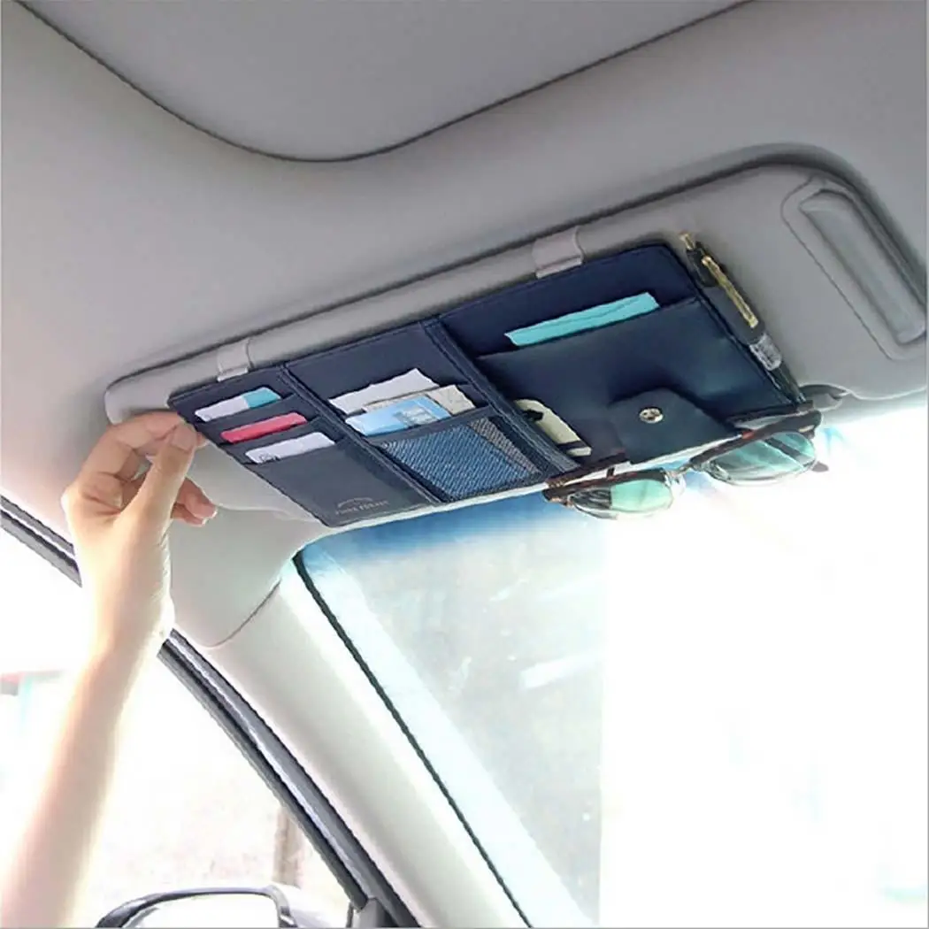 

Car Organizer Car Sunshade Card Bills Storage Bag Auto Mobile Phone Receipt Hanging Bags Storing Mobile Phone Glasses Holeder