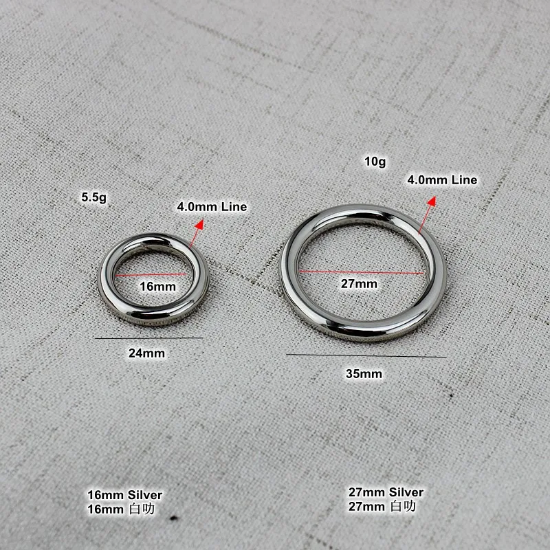 10-50 штук, 6 цветов, 16 мм, 27 мм, не сварные металлические круглые уплотнительные кольца, твердые литые уплотнительные кольца, застежка, зажим для Diy аксессуаров