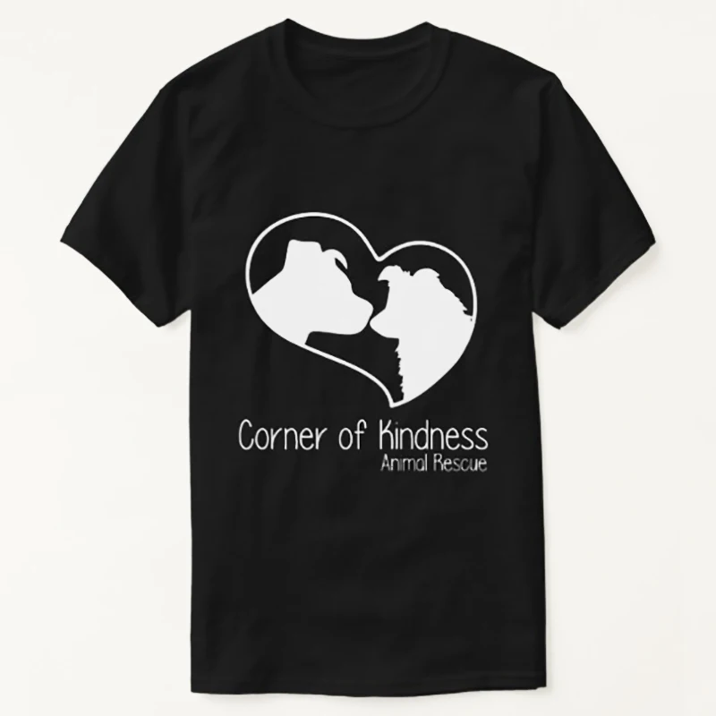 Mens T Shirts Fashion 2018 T Shirt Corner of Kindness Animal Funny T Shirts Cotton Tops T-shirt Men Plus Size Men Gift XS-XXXL