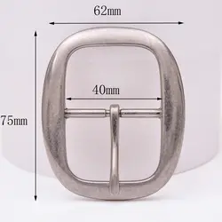 DIY сильных центр бар ремень с пряжкой никелированные подошел 40 мм кожаный ремешок 75*62 мм