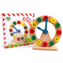Ребенок число время обучения деревянные детские игрушки мягкие Монтессори цифровые часы интеллектуальные творческие интерактивные игрушки подарок