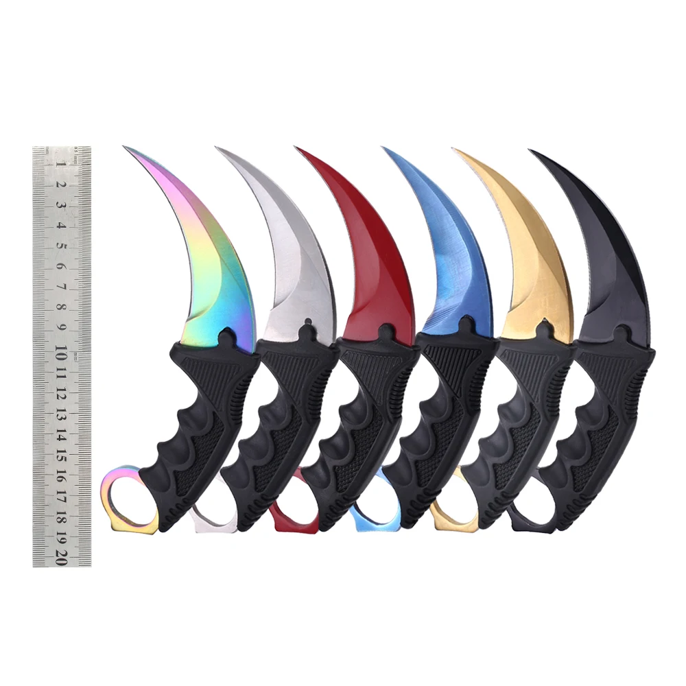 JelBo красный нож Karambit с фиксированным лезвием CS GO Counter Strike охотничий Охотничий
