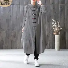 ZANZEA весеннее винтажное клетчатое длинное платье для женщин со стоячим воротником, длинным рукавом и пуговицами, повседневный свободный кафтан кардиган в стиле ретро, Vestido