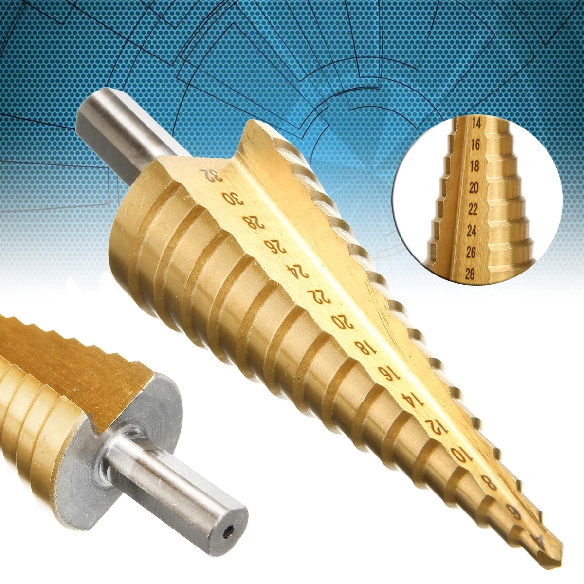 

Mayitr 1pc New HSS Step Drill 4-32mm HSS Titanium Step Drill Countersink Conical Drill For Metal Wood And Plastic