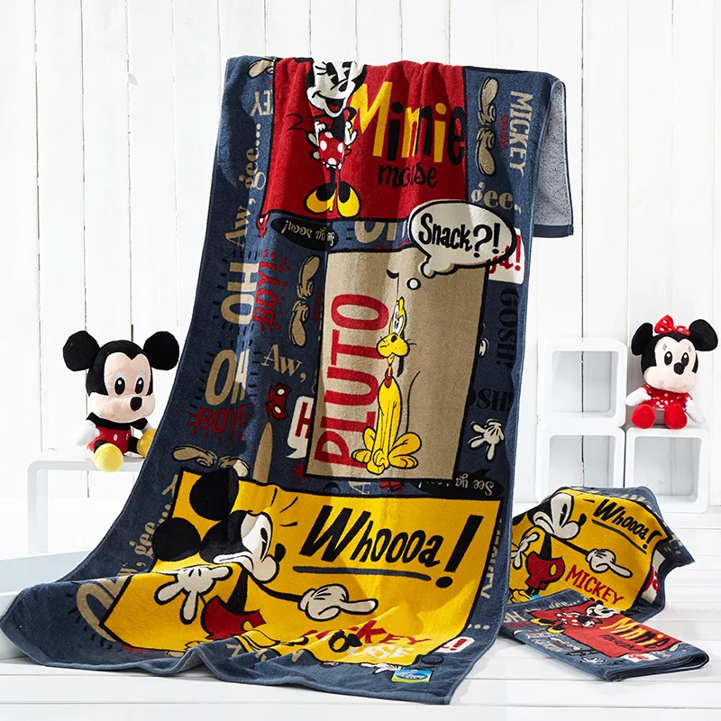 

Disney Authentic Cartoon Animation Children Cotton Cartoon Face Towel 74cm*34cm Bath Towel Beach Towel Baby Child Adult Bath Use