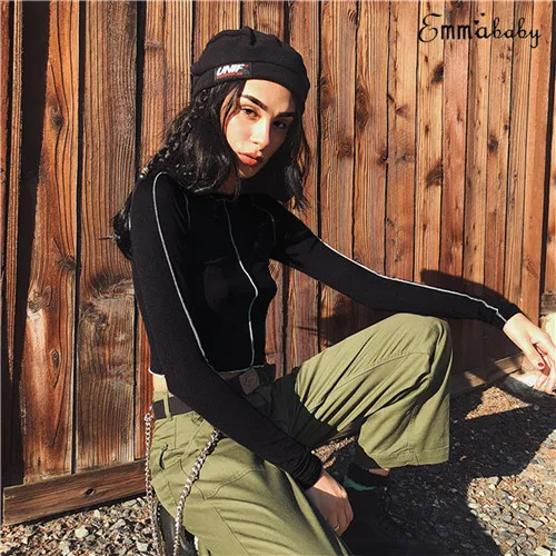 

Women Ladies Fashion Solid Round Neck Long Sleeve Crop Top T Shirt Tops Ladies Shirts Casual 2018