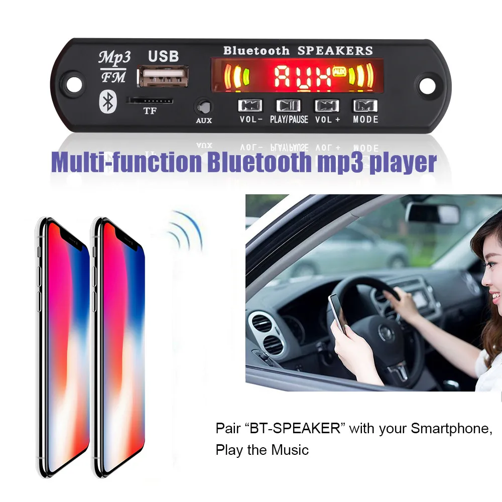 Модификация автомагнитолы 5 В 12 Bluetooth MP3 плеер декодер плата автомобильный