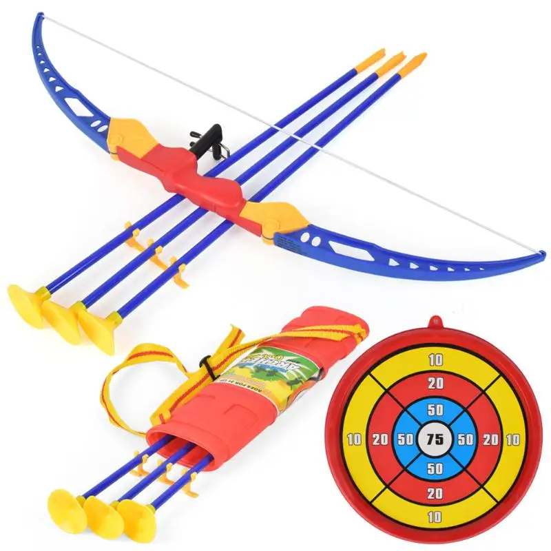

Simulation Bow Arrow Plastic Soft Sucker Arrow with Target Set Children Outdoor Sports Toys For Boys Birthday New Year Gifts