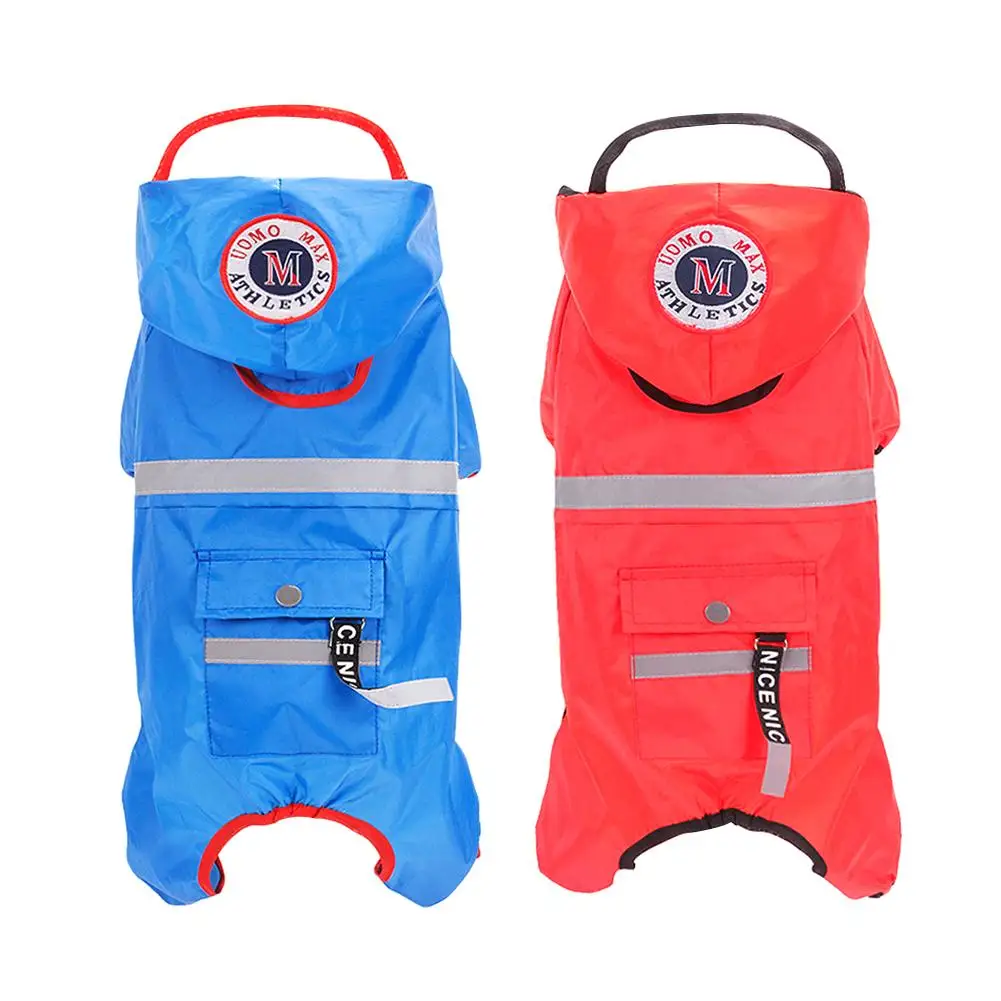 

Pet Raincoat Reflective Material Teddy Puppy Waterproofing Supplies Padded Waterproof Raincoat With Drawstring Cover