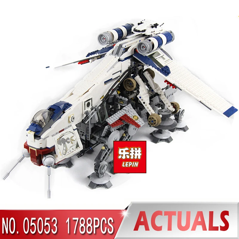 

Lepin 05053 Star Series 1788Pcs the Republic Drop-ship with AT-OT Walker Model Wars Building Blocks Toy with LegoINGlys 10195