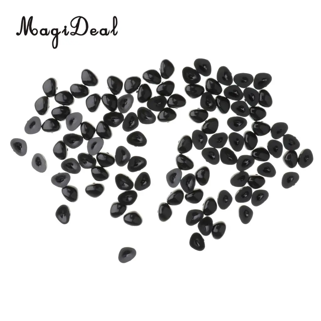 

100 pieces Plastic Safety Doll Black Triangle Noses for Puppet Animal Bear Toy Craft Sewing Doll Making Supplies 11*14mm