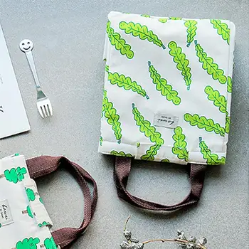 

Fashion Plant Leaf Printed Cooler Bag Women Children Cooler Lunch Bag Portable Thermal Food Picnic Unisex Lunch Bag
