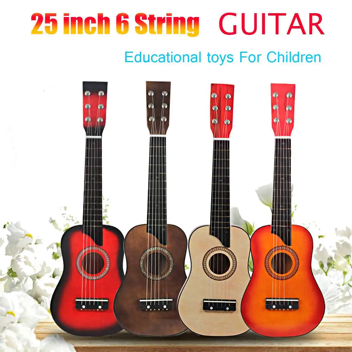 25 inch 6 String Wooden Acoustic Guitar Beginner Kids
