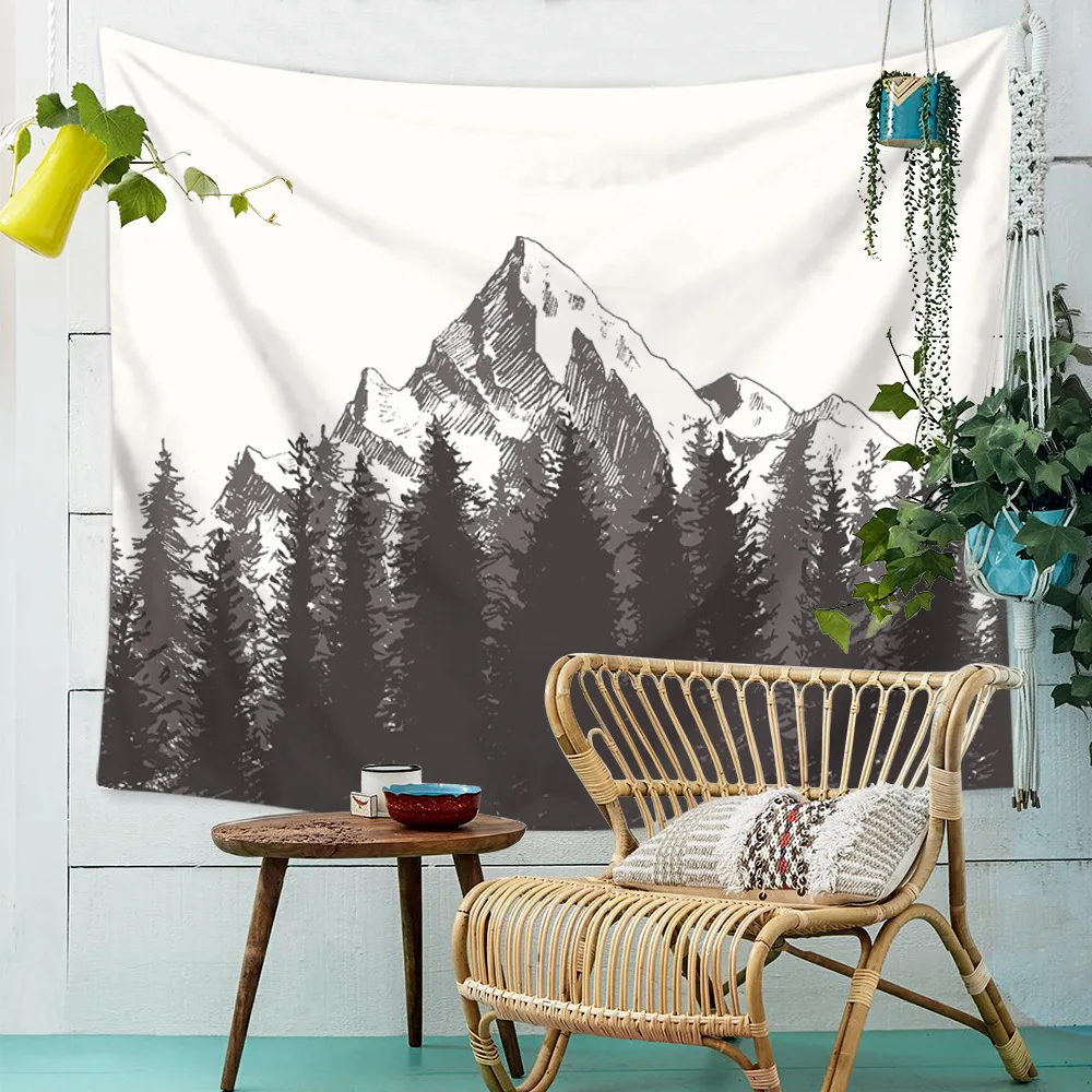 Настенный Гобелен макраме Forest Nature украшение в стиле бохо с психоделическим