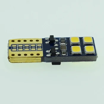 

100x voiture led 168 194 12V-30V car led bulb 8smd 2835 8led t10 w2w w5w canbus error free led canbus light