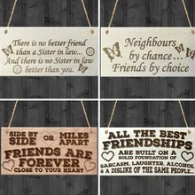 Украшение дома доска книги по искусству ремесло Крытый Hangtag деревянный висит знак слова дружбы двери окна