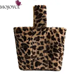 Для женщин Ежедневные клатчи сумочка с принтом леопарда для девочек Повседневное бархат леопарда сумка для леди Мода плеча ведро сумки Bolsas