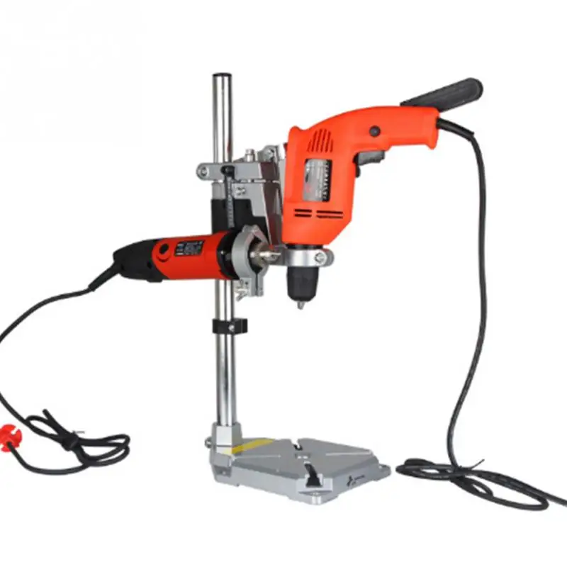

Dremel Electric Drill Stand Power Tools Accessories Double Hole Drill Press Stand DIY Tool Base Frame Drill Holder Drill Chuck
