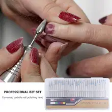 30 шт. дрель для ногтей из вольфрамовой стали 30 типов алмазных фрезерных сверл Электрический карбидный полировщик резак для маникюра Инструменты для дизайна ногтей