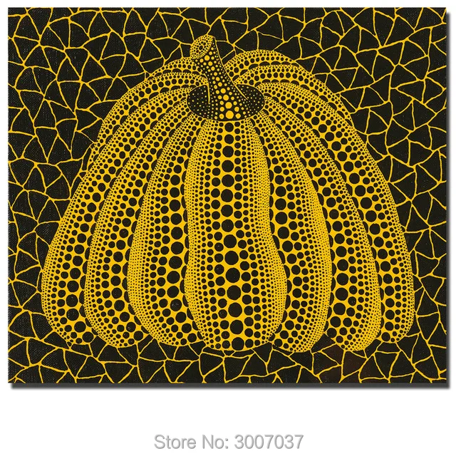 Yayoi Kusama холст с тыквой искусства 100% ручная роспись маслом на холсте настенная