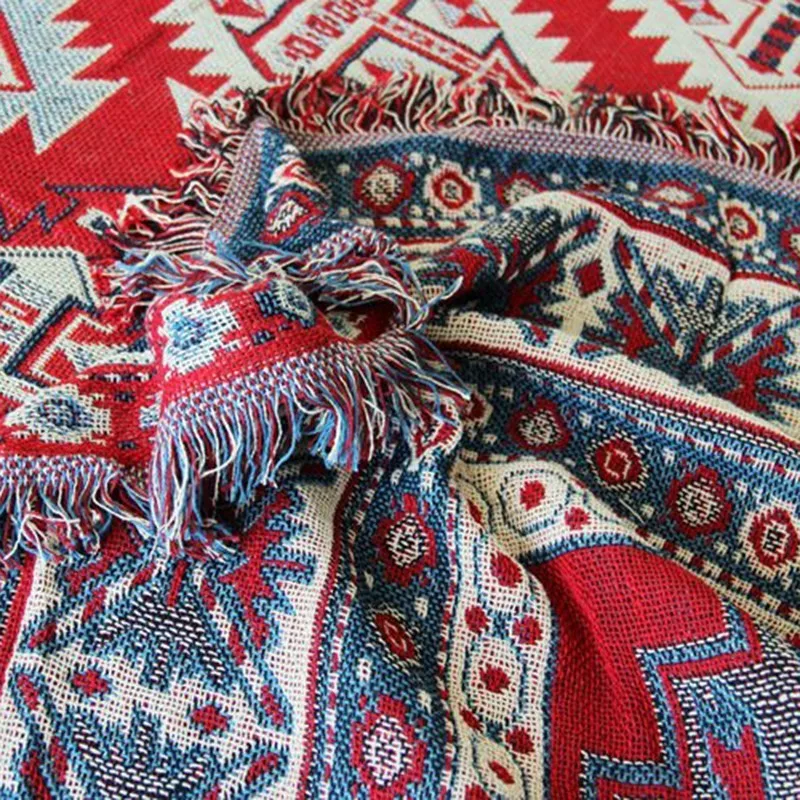 Этнический геометрический узор три древних вязания пледы путешествия гобеленовое постельное белье