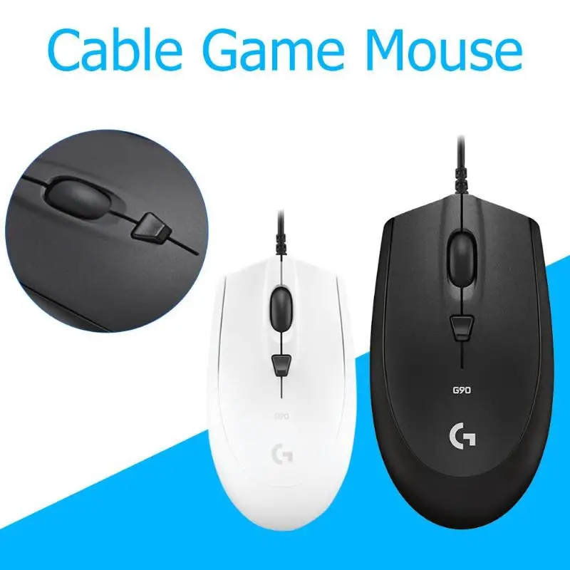 

Logitech G90 Wired Gaming Mouse 4 Programmable Buttons 2500 DPI Both Hands USB Wired Gaming Mouse For PC Notebook