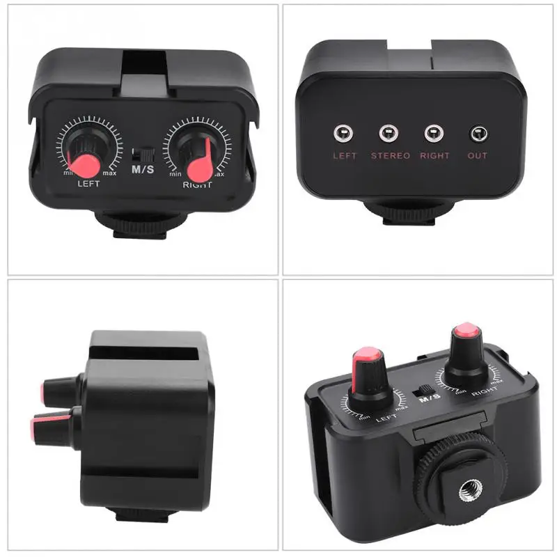 WS V2 2 Channel Universal микрофонный аудио адаптер Mixer с 3 5 мм входами для DSLR