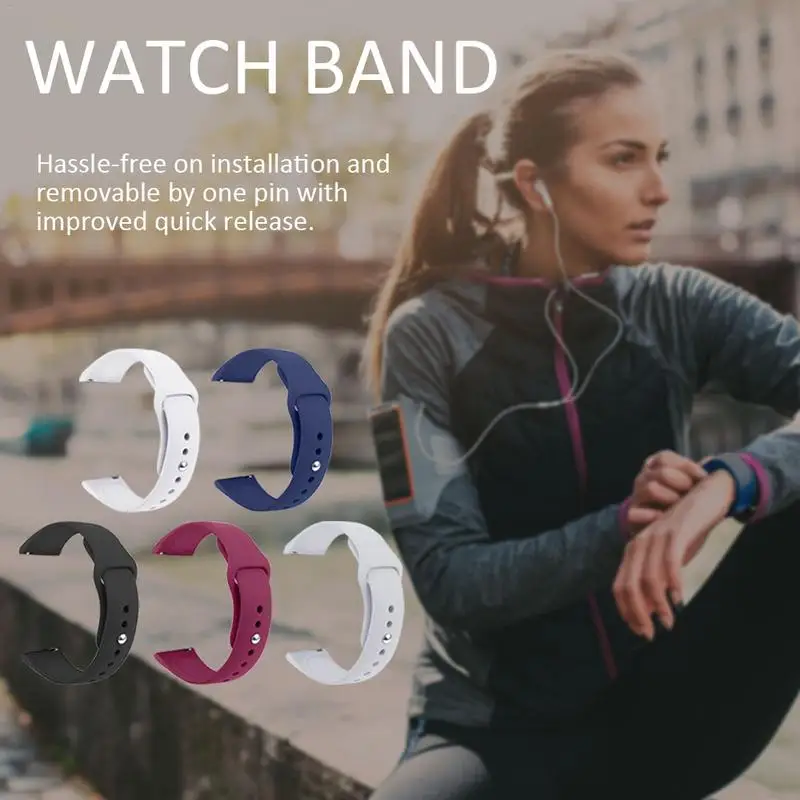 Watch Band Compatible for Samsung Galaxy Watch Active Gear Sport Watch Gear S2 Soft Silicone Sport Strap Replacement Wristband Watch Band Compatible for Samsung Galaxy Watch Active Gear Sport Watch Gear S2 Soft Silicone Sport Strap Replacement Wristband