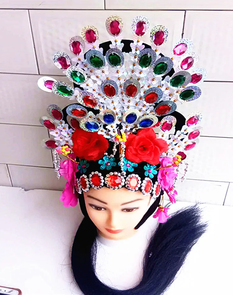 Драма головной убор Yangge головной убор древнее платье мисс невесты принцесса фея Королла головной убор Northeast Yangko головной убор