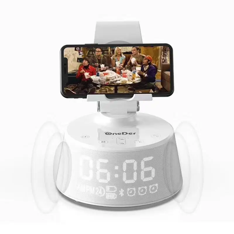 

Bluetooth Speaker Mini Subwoofer Home Phone Wireless Charging Amplifier Alarm Clock Loudspeaker mp3 Player Multifunctional