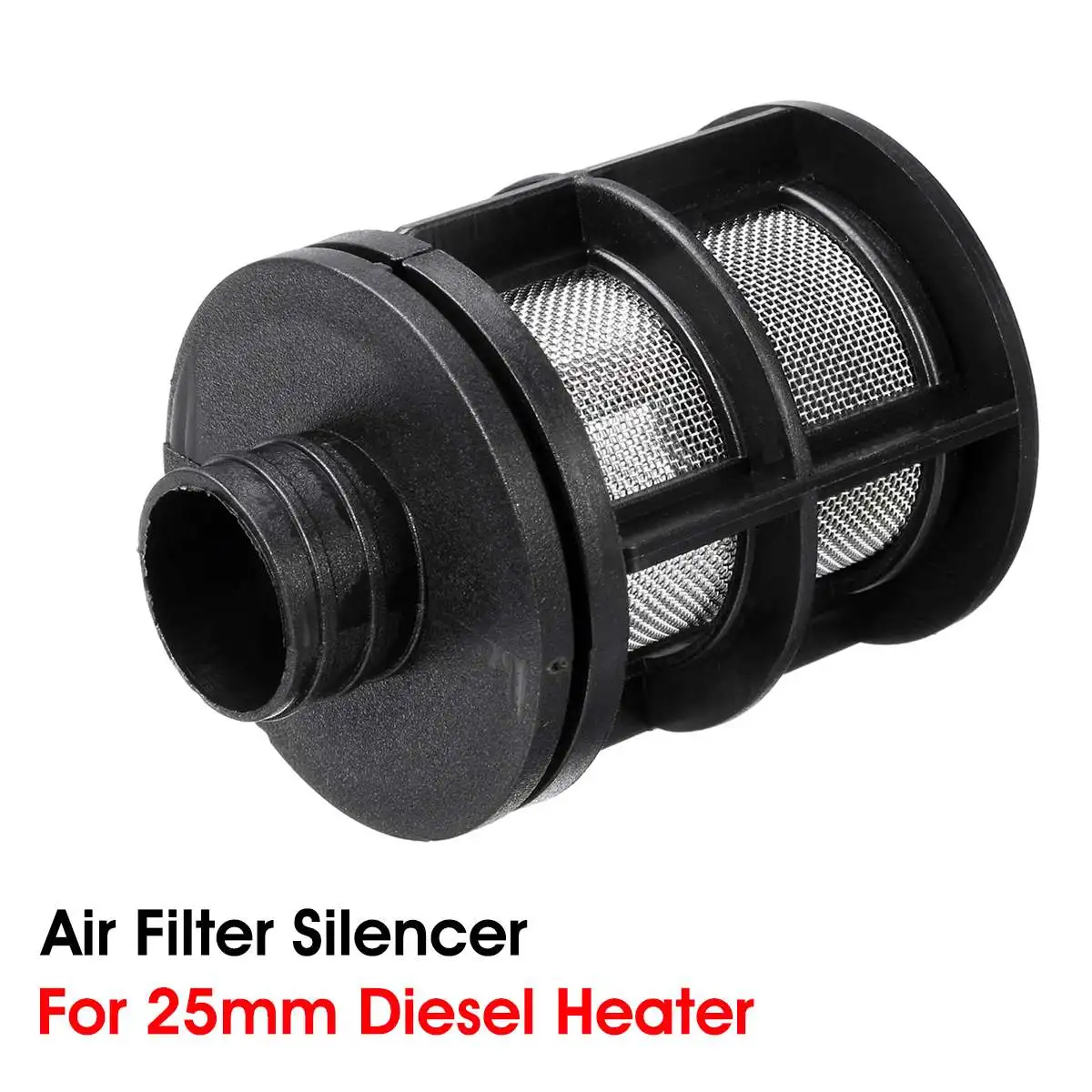 25mm Air Intake Filter Silencer Black Auto Air for Diesel Heater