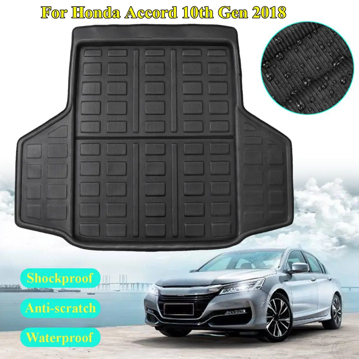 

for Honda for Accord 10th Generation 2018 Rear Cargo Liner Boot Trunk Floor Mat Tray Carpet Interior Accessories