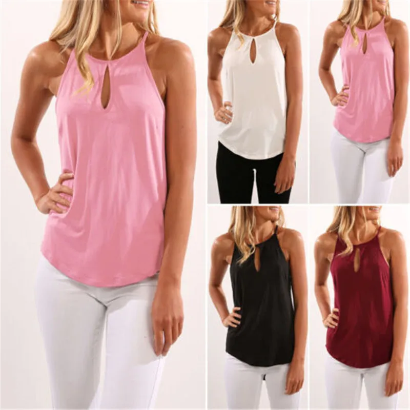 2019 New Fashion Hot Sexy Ladies Women Summer Blouse Top Sleeveless Shirt Casual O Neck Shirt 2019 New Fashion Hot Sexy Ladies Women Summer Blouse Top Sleeveless Shirt Casual O Neck Shirt