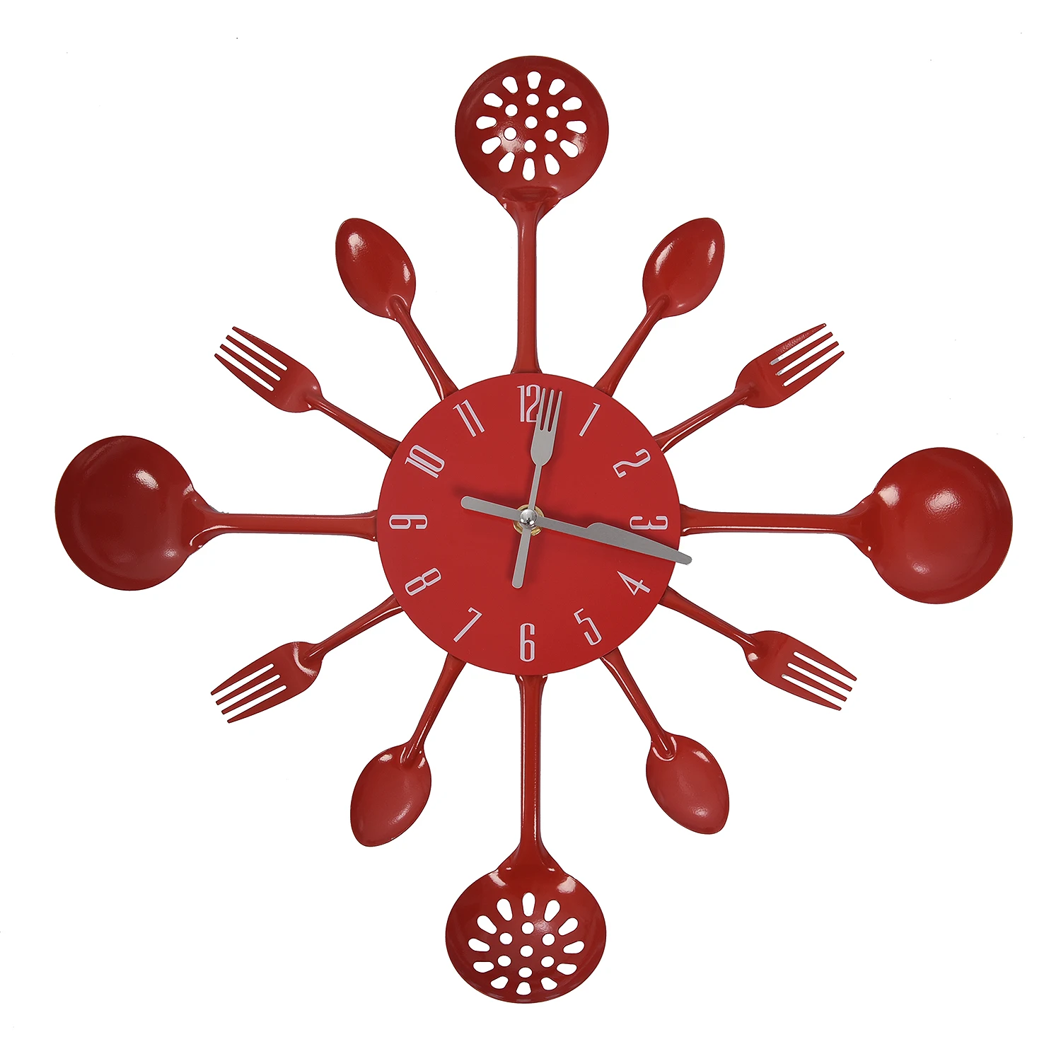 Кухонные настенные часы современный дизайн столовые приборы настенные часы красный