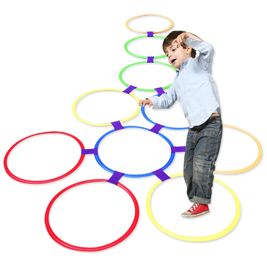 

Hopscotch Set Outdoor Puzzle Ring Game Toy Sensory Training Toy for Children