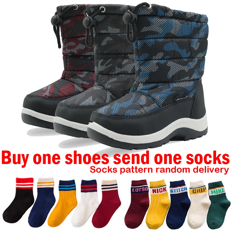 

Kids Camo Army Boots Winter Shoes For Boys Snow Boots Kids Winter Shoes for Children Footwear Boy Toddler Boots Military Baby