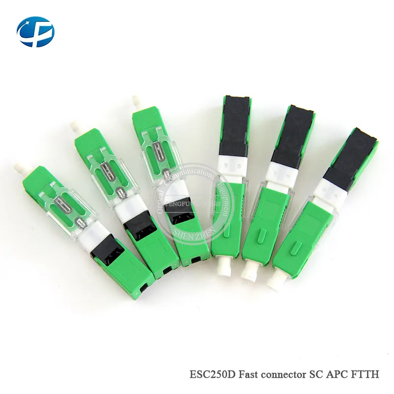 

10 pcs/lot ESC250D SC APC fast connector singlemode Embedded Optical fiber SC APC quick connector for 2.0*3.0mm drop cable