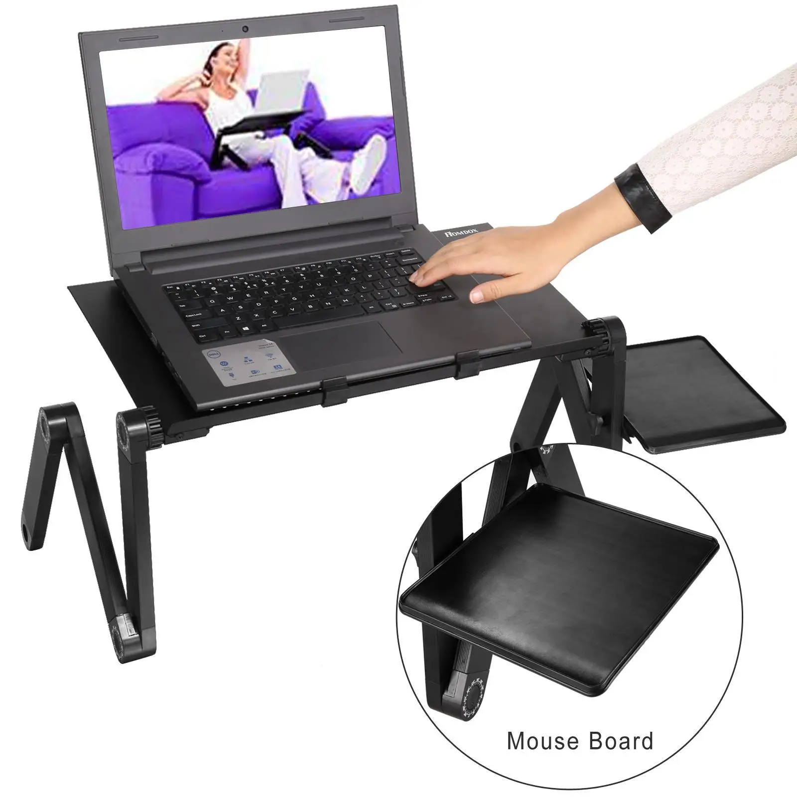 Homdox 360 Degree Adjustable Foldable Laptop Notebook Desk Table Stand With Mouse Board User Manual from 45 490mm Black Homdox 360 Degree Adjustable Foldable Laptop Notebook Desk Table Stand With Mouse Board User Manual from 45 490mm Black