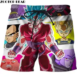 Fierce мужчины T-Short аниме Dragon Ball быстросохнущие шорты 3d принт Гоку дышащий лето серфинг пляж повседневная одежда Zootop Bea