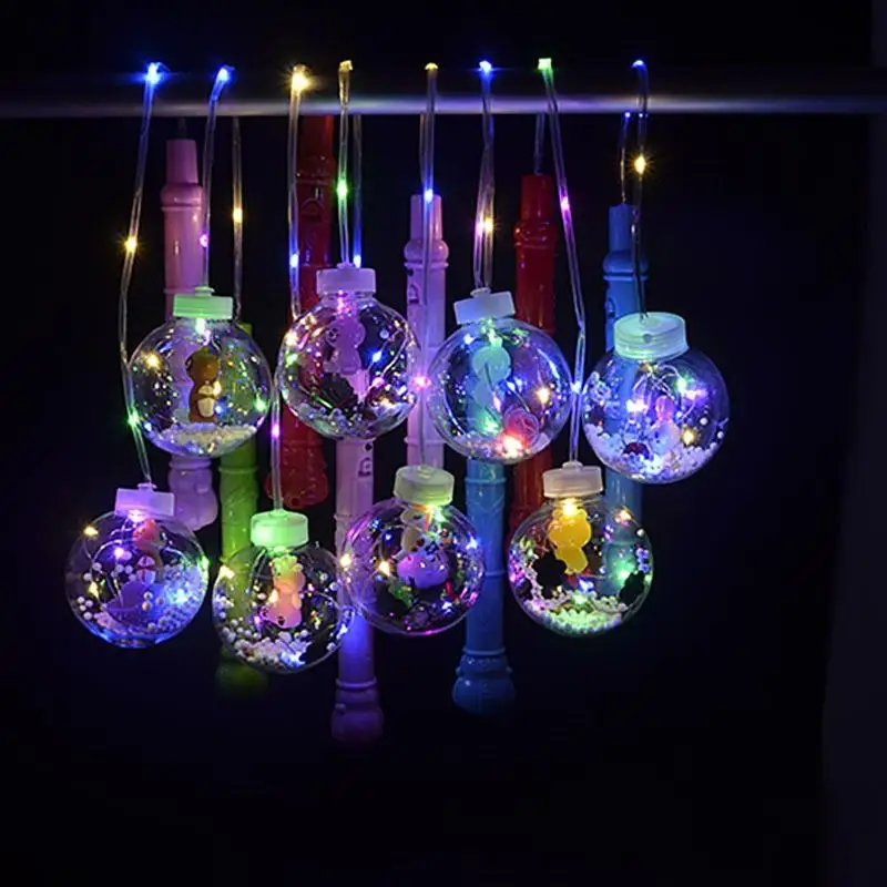 

LED Luminous Glowing Balls Transparent Balloons Flash Lights Colorful Portable Wave Ball Glowing Toys Glow in the Dark for kids