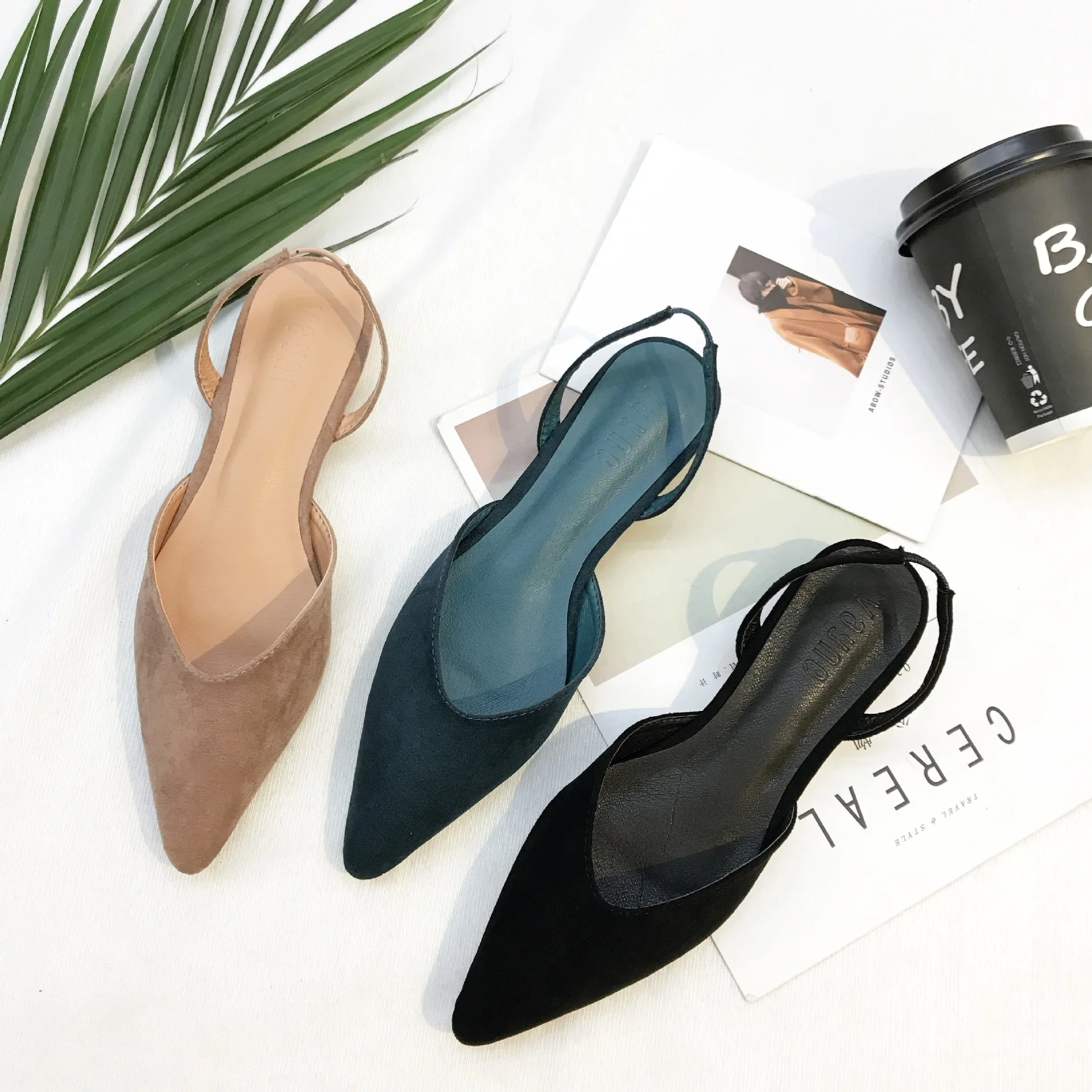 

Sharp Shallow Mouth Sandals Woman 2019 Comfortable With Shoe Single Shoe