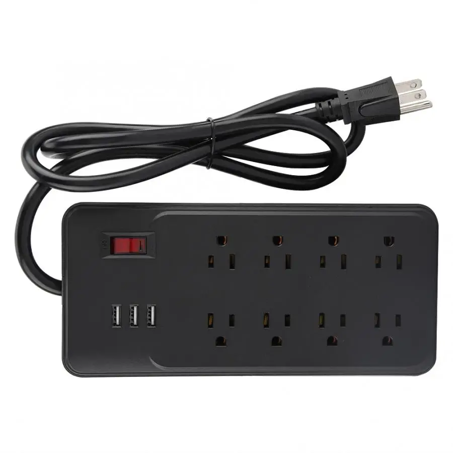 

Smart Power USB Outlet Socket Strip Multifunction Electrical Socket Remote Control 3 Outlet US Plug Tool 110-250V