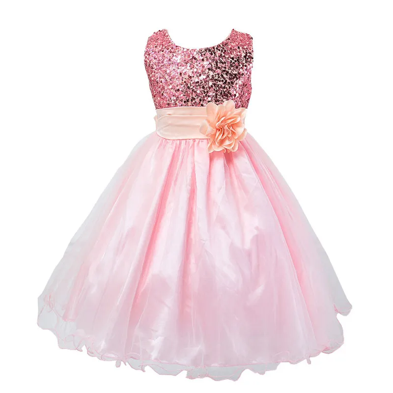 

Baby Young Girls Kids Wedding Flower Girl Princess Party Pageant Formal Girl Lace Tulle Princess Dresses Gown 2-10Y