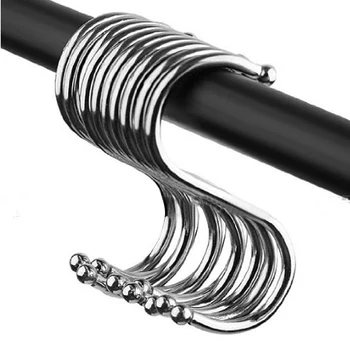 

30pcs Hook Magnetic Durable S-Shaped Anti-Rust Metal Hangers Metal Hooks Pothooks - Size L