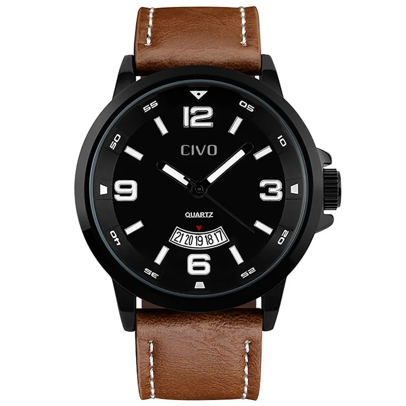 

CIVO Mens Watches Waterproof Business Casual Watches Simple Design Analogue Quartz Watch Date Calendar Wristwatch For Men Clock