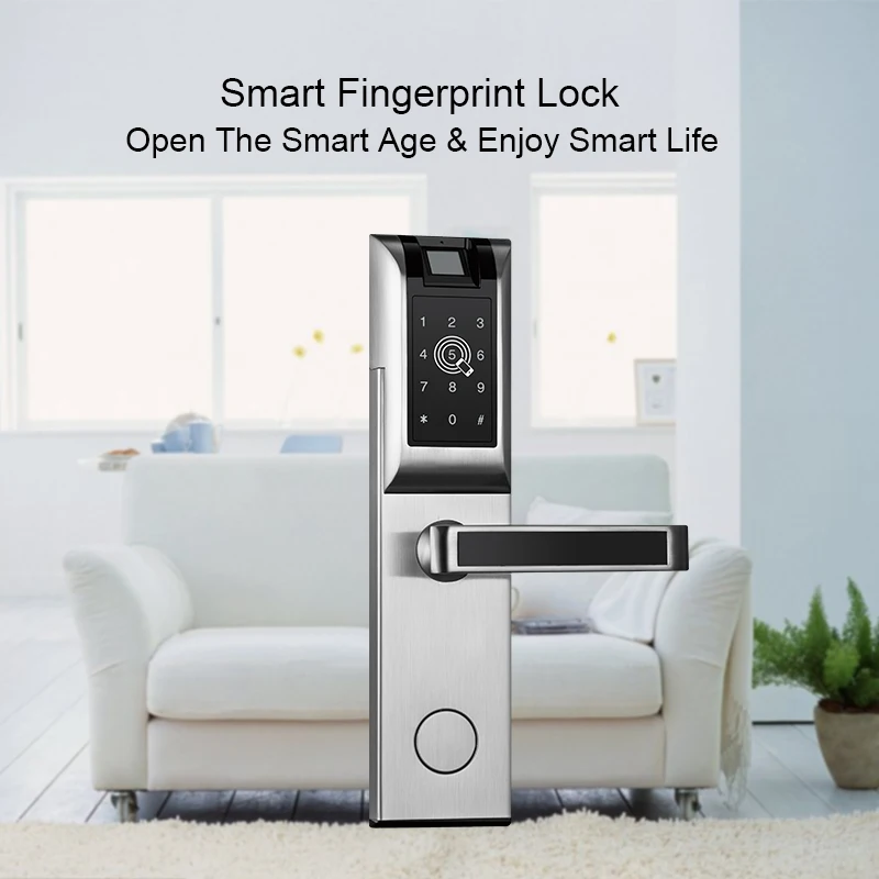 Digital Door Lock Smart APP Bluetooth Password Fingerprint Lock Touch Screen For Home Apartment Electronic Keyless Door Lock    